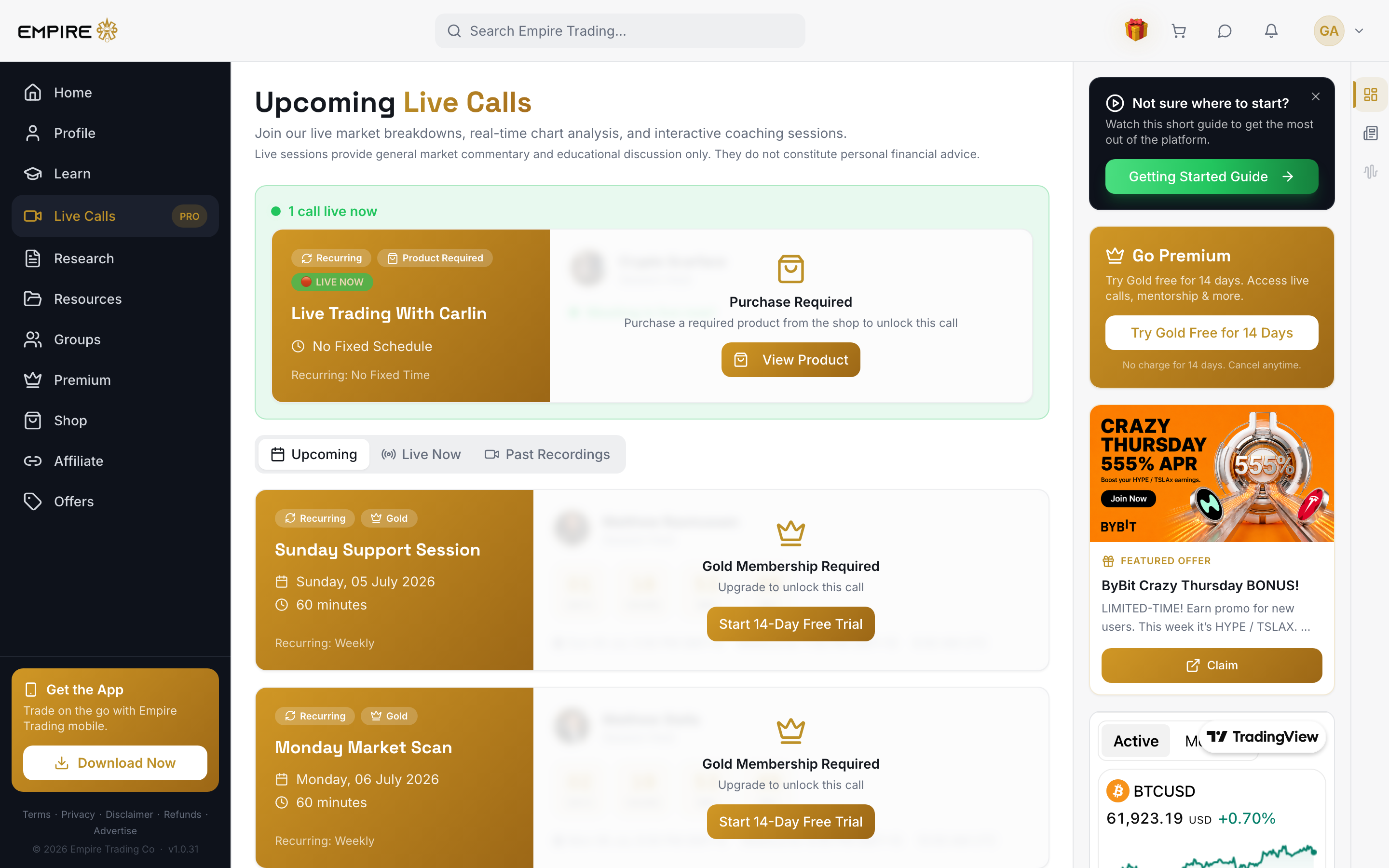 Live events