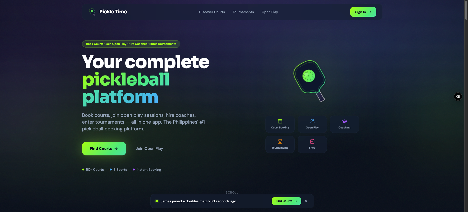 Landing page