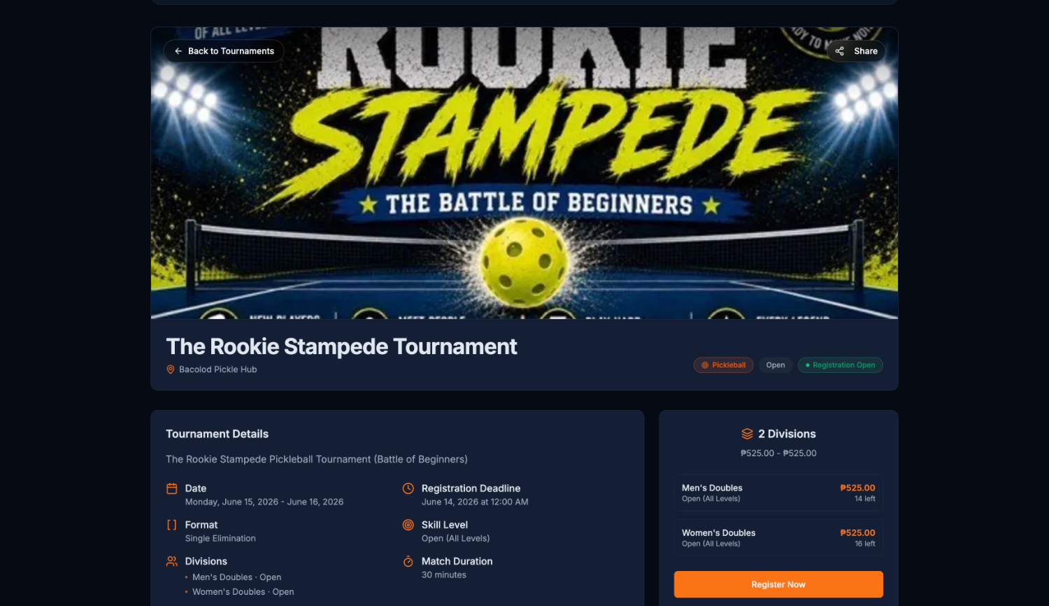 Tournament brackets