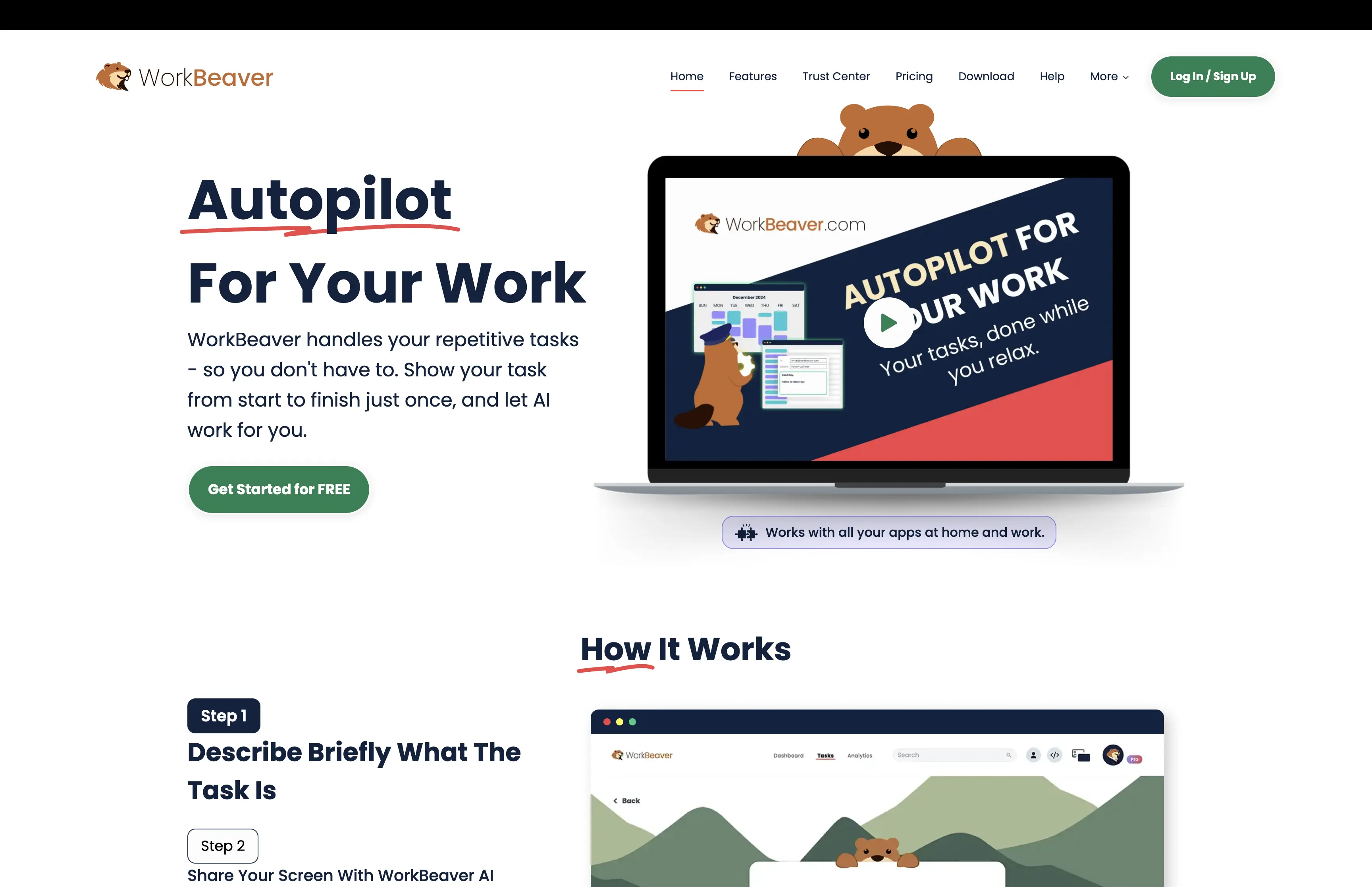Workbeaver Website / Authentication API